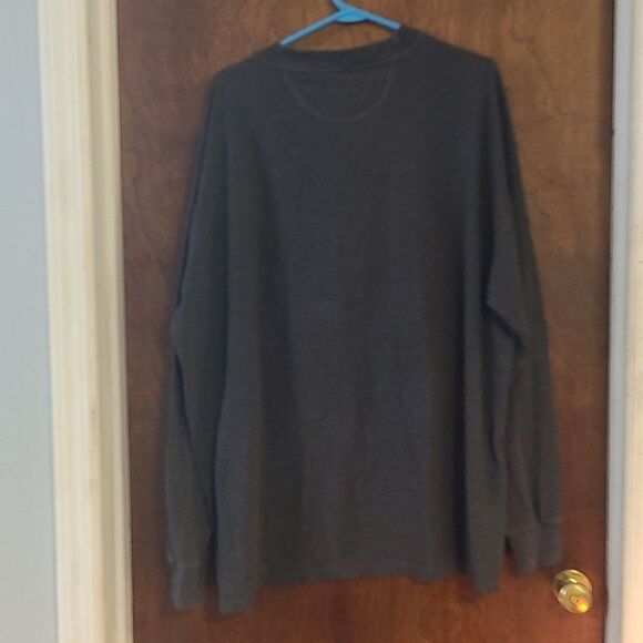 Pluma by Russell Athletic 2XL Charcoal Grey Long Sleeved Tee Shirt - Picture 3 of 3